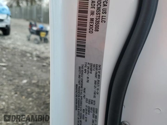 2025 Jeep Compass Limited with VIN 3C4NJDCN5ST535008, listed as a Copart auction lot 51478075 with 370 mi miles and Salvage title. Bid and sale history available at DreamBid. Image 12.