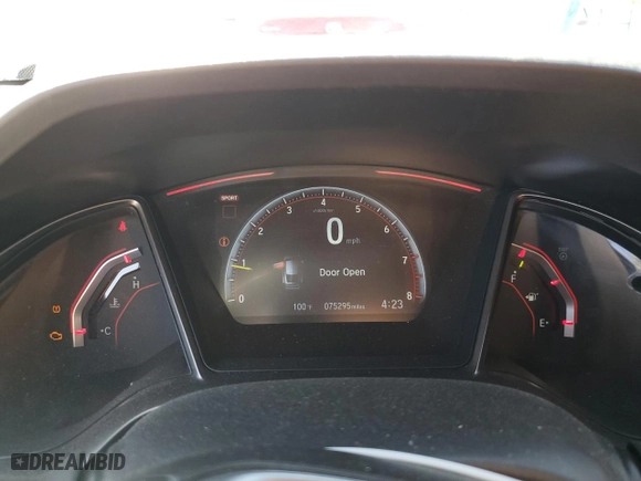 2018 Honda Civic Type R Touring with VIN SHHFK8G78JU203595, listed as a Copart auction lot 69647004 with 75,295 mi miles and Salvage Title. Bid and sale history available at carsss.com. Image 9.