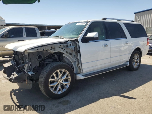 2017 Ford Expedition Max Limited with VIN 1FMJK1KT4HEA74088, listed as a Copart auction lot 62376465 with 128,983 mi miles and Salvage title. Bid and sale history available at DreamBid. Image 1.