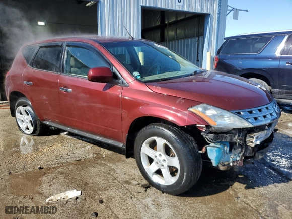 2005 Nissan Murano SE with VIN JN8AZ08T55W323882, listed as a Copart auction lot 46298905 with 0 mi miles and Salvage Title. Bid and sale history available at carsss.com. Image 4.