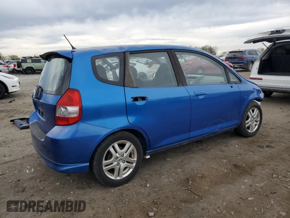 2008 Honda Fit Sport with VIN JHMGD38668S003495, listed as a Copart auction lot 51862285 with 60,592 mi miles and Salvage Title. Bid and sale history available at carsss.com. Image 3.