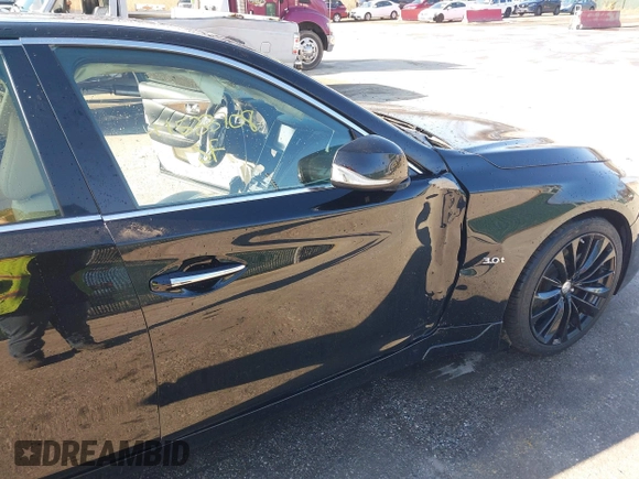 2018 Infiniti Q50 3.0t LUXE with VIN JN1EV7AP0JM351287, listed as a IAAI auction lot 41533708 with 82,549 mi miles. Bid and sale history available at carsss.com. Image 6.