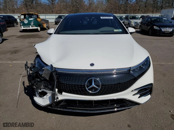 2023 Mercedes-Benz EQS with VIN W1KCG4EB2PA041122, listed as a Copart auction lot 88562885 with 8,079 mi miles and Salvage Title. Bid and sale history available at carsss.com. Image 5.