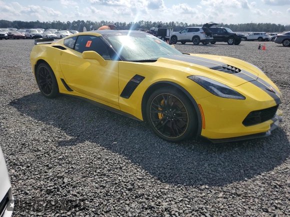 2018 Chevrolet Corvette Z06 2LZ with VIN 1G1YS2D67J5600180, listed as a Copart auction lot 74374494 with 0 mi miles and Salvage Title. Bid and sale history available at carsss.com. Image 4.