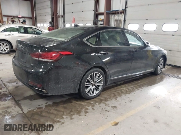 2018 Genesis G80 3.8L with VIN KMHGN4JE4JU232110, listed as a IAAI auction lot 41425938 with 108,170 mi miles. Bid and sale history available at carsss.com. Image 4.