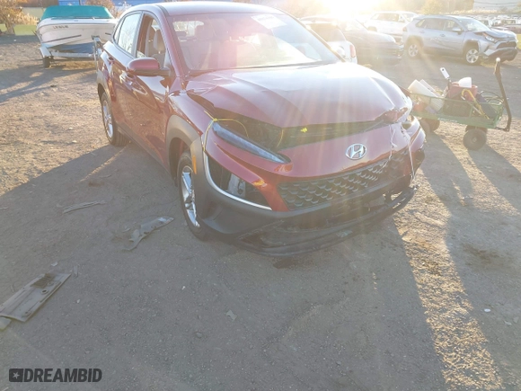 2023 Hyundai Kona SE with VIN KM8K2CAB6PU048931, listed as a IAAI auction lot 40834161 with 10,853 mi miles. Bid and sale history available at carsss.com. Image 1.