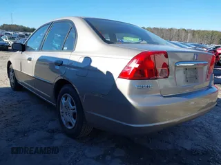 2001 Honda Civic LX with VIN 2HGES15551H616205, listed as a IAAI auction lot 41387088 with 139,155 mi miles. Bid and sale history available at carsss.com. Image 3.