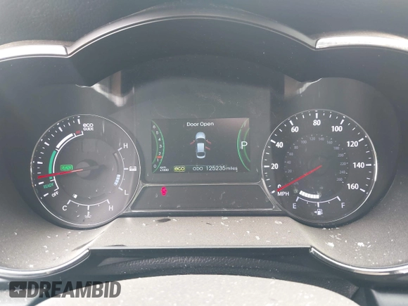 2012 Kia Optima Hybrid with VIN KNAGM4AD2C5014823, listed as a IAAI auction lot 42063169 with 125,235 mi miles. Bid and sale history available at carsss.com. Image 7.