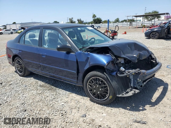 2004 Honda Civic LX with VIN 2HGES165X4H511954, listed as a Copart auction lot 56161185 with 184,496 mi miles and Salvage Title. Bid and sale history available at DreamBid. Image 4.