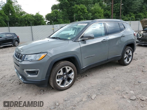 2020 Jeep Compass Limited z VIN 3C4NJDCB4LT216383, wystawiony jako Copart lot #63049845 z przebiegiem 45 712 mil mil oraz Czysty tytuł • Clean title. Historia ofert i sprzedaży dostępna na DreamBid. Obrazek 1.