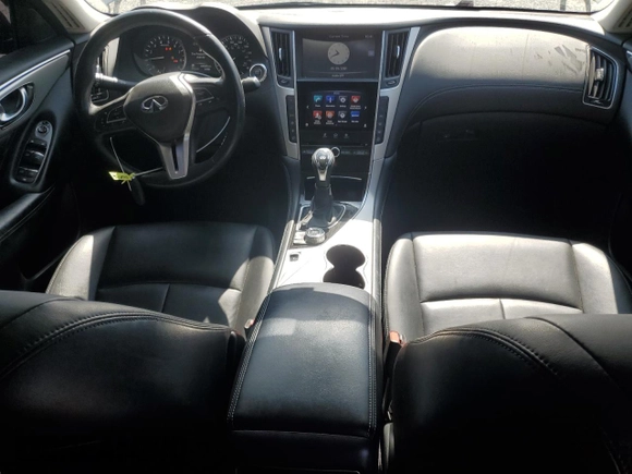 2019 Infiniti Q50 Luxe with VIN JN1EV7AP1KM542816, listed as a Copart auction lot 59216945 with 64,029 mi miles and Salvage title. Bid and sale history available at DreamBid. Image 8.