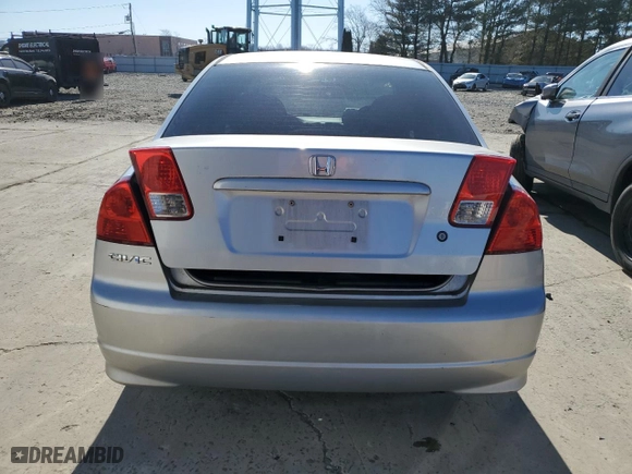 2004 Honda Civic VP with VIN 2HGES16384H614580, listed as a Copart auction lot 48458555 with 197,849 mi miles and Salvage Title. Bid and sale history available at carsss.com. Image 6.