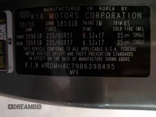 2011 Kia Sedona EX with VIN KNDMH4C79B6398495, listed as a Copart auction lot 47064174 with 169,328 mi miles and Salvage Title. Bid and sale history available at carsss.com. Image 15.