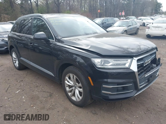 2019 Audi Q7 Premium with VIN WA1AAAF74KD002299, listed as a IAAI auction lot 42066717 with 91,898 mi miles and . Bid and sale history available at DreamBid. Image 1.