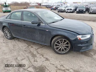 2015 Audi A4 Premium Plus with VIN WAUFFAFL0FN040569, listed as a IAAI auction lot 41694855 with 87,104 mi miles. Bid and sale history available at carsss.com. Image 1.
