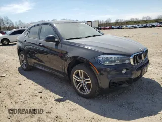 2016 BMW X6 xDrive50i with VIN 5UXKU6C56G0R33806, listed as a Copart auction lot 53855165 with 144,274 mi miles and Clean Title. Bid and sale history available at DreamBid. Image 4.