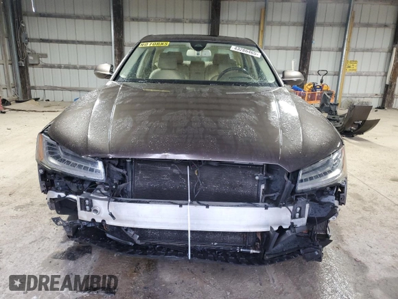 2015 Audi A8 L 4.0T with VIN WAU32AFD0FN032818, listed as a Copart auction lot 43286465 with 125,798 mi miles and Salvage Title. Bid and sale history available at carsss.com. Image 5.