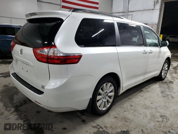 2017 Toyota Sienna with VIN 5TDDZ3DC3HS167720, listed as a Copart auction lot 88321405 with 86,392 mi miles and Salvage Title. Bid and sale history available at DreamBid. Image 3.