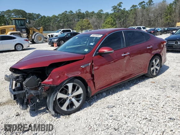 2019 Kia Optima LX with VIN 5XXGT4L37KG360564, listed as a Copart auction lot 48209865 with 101,634 mi miles and Salvage Title. Bid and sale history available at carsss.com. Image 1.