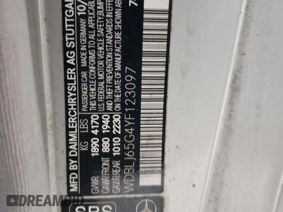 2000 Mercedes-Benz CLK 320/430 with VIN WDBLJ65G4YF123097, listed as a Copart auction lot 46896465 with 156,797 mi miles and Salvage Title. Bid and sale history available at DreamBid. Image 12.