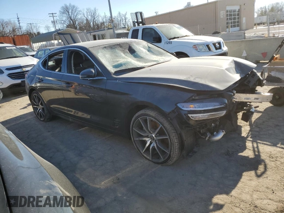 2023 Genesis G70 2.0T with VIN KMTG34TA6PU129298, listed as a Copart auction lot 42752545 with 26,663 mi miles and Non Repairable. Bid and sale history available at DreamBid. Image 4.