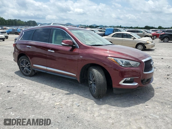 2020 Infiniti QX60 Luxe with VIN 5N1DL0MM5LC501051, listed as a Copart auction lot 61368415 with 91,558 mi miles and Salvage title. Bid and sale history available at DreamBid. Image 4.