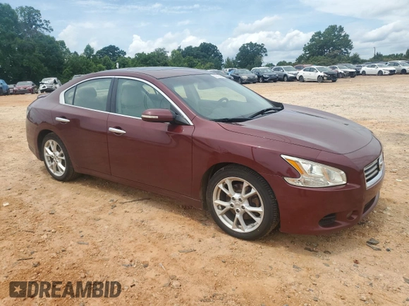 2013 Nissan Maxima SV with VIN 1N4AA5APXDC844535, listed as a Copart auction lot 59516355 with 215,897 mi miles and Salvage title. Bid and sale history available at DreamBid. Image 4.