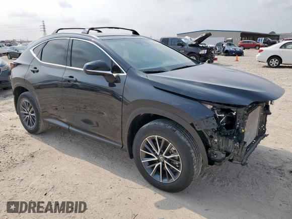 2025 Lexus NX 250 with VIN 2T2ADCAZ2SC022917, listed as a Copart auction lot 57884435 with 5,740 mi miles and Salvage title. Bid and sale history available at DreamBid. Image 4.