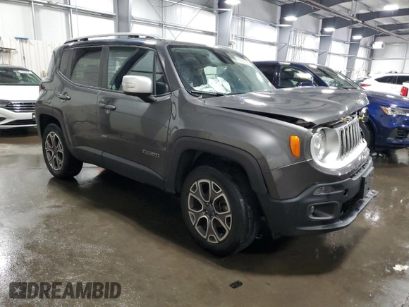 2016 Jeep Renegade Limited с VIN ZACCJBDT6GPC50163, выставлен на аукционе Copart как лот 60051655 с пробегом 81 189 миль миль и Списание • Salvage title. История ставок и продаж доступна на DreamBid. Изображение 4.