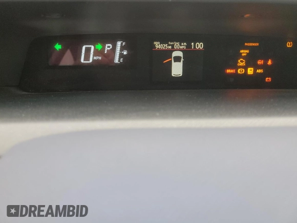 2016 Toyota Prius One with VIN JTDKDTB34G1120295, listed as a Copart auction lot 53525855 with 94,025 mi miles and Clean Title. Bid and sale history available at DreamBid. Image 9.