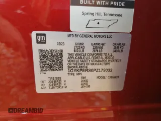 2023 Cadillac XT6 Premium Luxury with VIN 1GYKPERS0PZ179033, listed as a Copart auction lot 42853465 with 26,321 mi miles and Salvage Title. Bid and sale history available at DreamBid. Image 13.