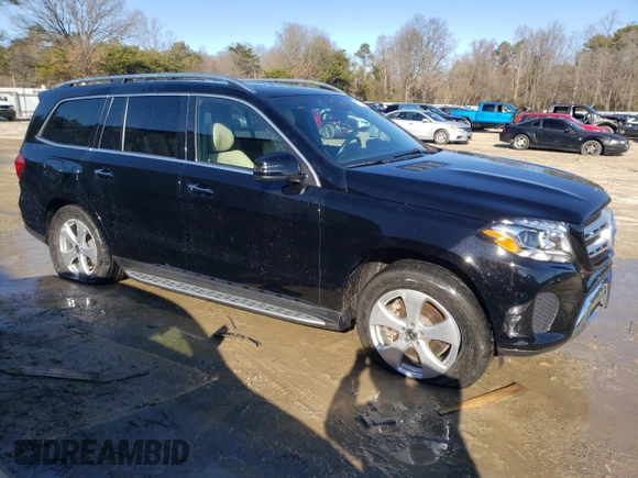 2017 Mercedes-Benz GLS 450 with VIN 4JGDF6EE4HA985850, listed as a Copart auction lot 81514863 with 47,816 mi miles and . Bid and sale history available at DreamBid. Image 4.