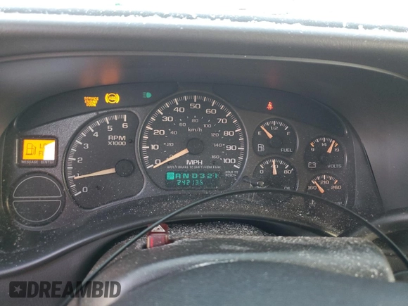 2002 Chevrolet Tahoe LS with VIN 1GNEC13Z12J290525, listed as a Copart auction lot 74580734 with 242,135 mi miles and Salvage Title. Bid and sale history available at carsss.com. Image 9.