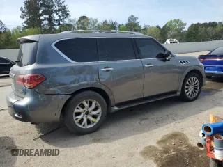 2016 Infiniti QX80 with VIN JN8AZ2NE8G9125817, listed as a Copart auction lot 50489715 with 114,369 mi miles and Salvage Title. Bid and sale history available at carsss.com. Image 3.