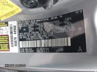 2013 Toyota Sienna XLE with VIN 5TDDK3DC7DS056599, listed as a IAAI auction lot 41736510 with 120,230 mi miles and . Bid and sale history available at DreamBid. Image 9.