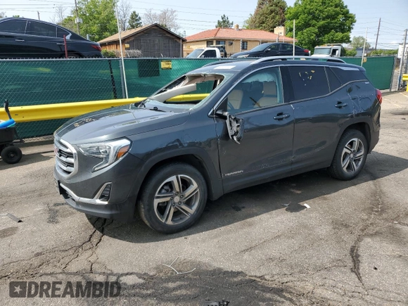 2020 GMC Terrain SLT z VIN 3GKALVEV1LL125257, wystawiony jako Copart lot #59213155 z przebiegiem 79 243 mil mil oraz Szkoda całkowita • Salvage title. Historia ofert i sprzedaży dostępna na DreamBid. Obrazek 1.