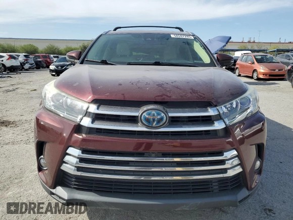 2017 Toyota Highlander Hybrid Limited with VIN 5TDDGRFH7HS032175, listed as a Copart auction lot 58597285 with 70,561 mi miles and Salvage title. Bid and sale history available at DreamBid. Image 5.