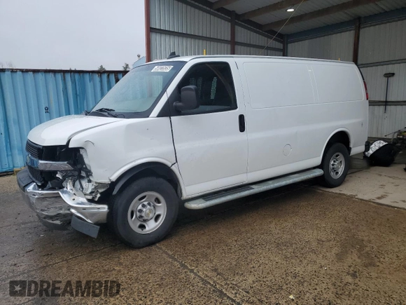 2022 Chevrolet Express Cargo with VIN 1GCWGAFP2N1195696, listed as a Copart auction lot 50023535 with Not provided miles and Clean title. Bid and sale history available at DreamBid. Image 1.