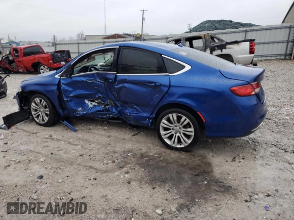 2015 Chrysler 200 Limited with VIN 1C3CCCAB0FN535769, listed as a Copart auction lot 85100004 with 107,886 mi miles and Salvage Title. Bid and sale history available at carsss.com. Image 2.