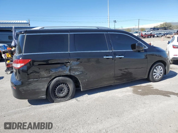 2014 Nissan Quest S with VIN JN8AE2KP1E9101597, listed as a Copart auction lot 46313225 with 104,410 mi miles and Salvage Title. Bid and sale history available at carsss.com. Image 3.
