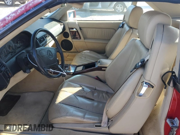 1995 Mercedes-Benz SL with VIN WDBFA76E4SF105819, listed as a Copart auction lot 89120625 with 117,526 mi miles and Salvage title. Bid and sale history available at DreamBid. Image 7.