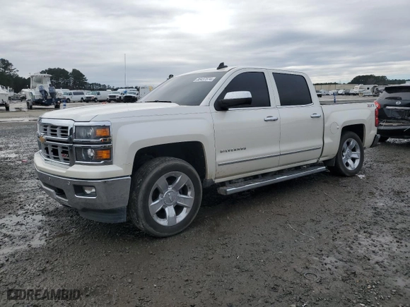 2015 Chevrolet Silverado 1500 LTZ with VIN 3GCUKSEJ5FG363665, listed as a Copart auction lot 86437574 with 122,824 mi miles and Salvage Title. Bid and sale history available at carsss.com. Image 1.