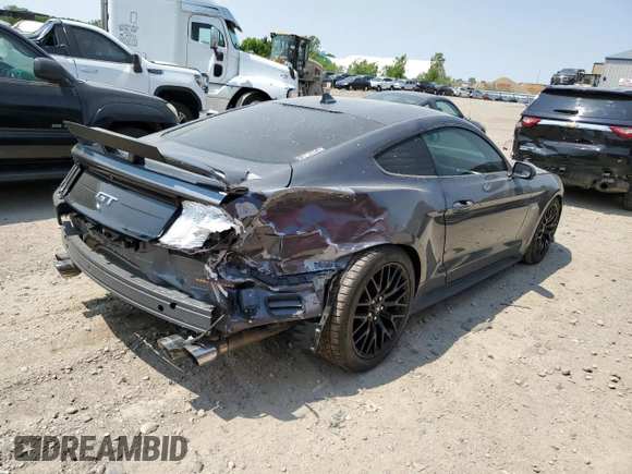 2021 Ford Mustang GT with VIN 1FA6P8CF0M5117502, listed as a Copart auction lot 58995535 with 29,087 mi miles and Salvage title. Bid and sale history available at DreamBid. Image 3.