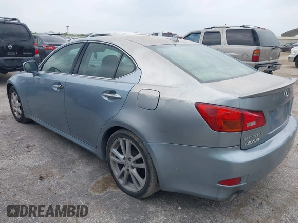 2007 Lexus IS with VIN JTHBK262175046682, listed as a IAAI auction lot 42167067 with 253,224 mi miles. Bid and sale history available at carsss.com. Image 3.