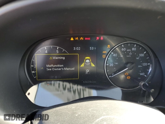 2022 Nissan Kicks SV with VIN 3N1CP5CV9NL488889, listed as a Copart auction lot 45925145 with 10,439 mi miles and Salvage Title. Bid and sale history available at DreamBid. Image 9.