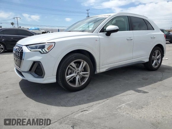 2022 Audi Q3 S line Premium Plus with VIN WA1EECF35N1084418, listed as a Copart auction lot 52442845 with 23,701 mi miles and Salvage Title. Bid and sale history available at carsss.com. Image 1.