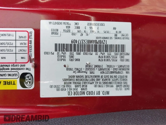 2014 Ford Mustang V6 with VIN 1ZVBP8AM8E5277409, listed as a IAAI auction lot 42415503 with 84,309 mi miles and . Bid and sale history available at DreamBid. Image 9.