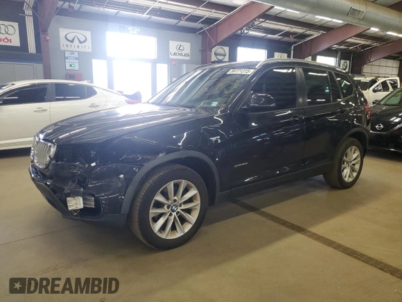 2017 BMW X3 xDrive28i z VIN 5UXWX9C34H0T19833, wystawiony jako Copart lot #59721315 z przebiegiem 91 328 mil mil oraz Czysty tytuł • Clean title. Historia ofert i sprzedaży dostępna na DreamBid. Obrazek 1.