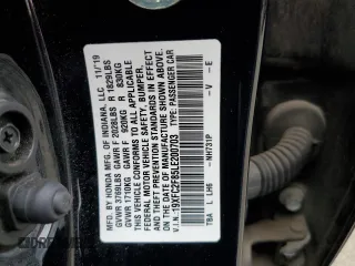 2020 Honda Civic Sedan Sport with VIN 19XFC2F85LE200703, listed as a Copart auction lot 45401055 with 69,941 mi miles and Non Repairable. Bid and sale history available at carsss.com. Image 12.