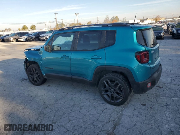2021 Jeep Renegade Latitude with VIN ZACNJDB16MPM35585, listed as a Copart auction lot 78392904 with 151,653 mi miles and Salvage Title. Bid and sale history available at DreamBid. Image 2.